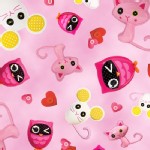 Quilting Treasures - Lalaloopsy - Animal Toss in Pink