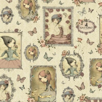 Quilting Treasures - Mirabelle - Girl Patches in Cream
