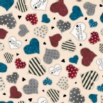 Quilting Treasures - Simply Gorjuss - Hearts in Beige