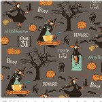 Riley Blake Designs - Halloween - Witch Main in Gray