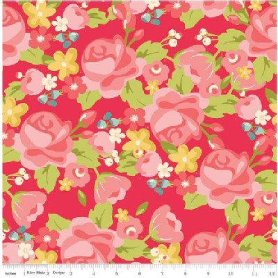 Riley Blake Designs - Hello Gorgeous - Main Floral in Pink