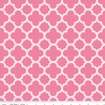 Riley Blake Designs - Hollywood - Sparkle Quartrefoil in Hot Pink