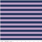 Riley Blake Designs - Knit Basics - Stripe in Navy / Purple