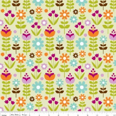 Riley Blake Designs - Little Matryoshka - Floral in Green