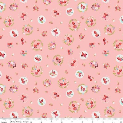 Riley Blake Designs - Little Red In the Woods - Toss in Pink