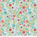 Riley Blake Designs - Little Red In the Woods - Floral in Mint