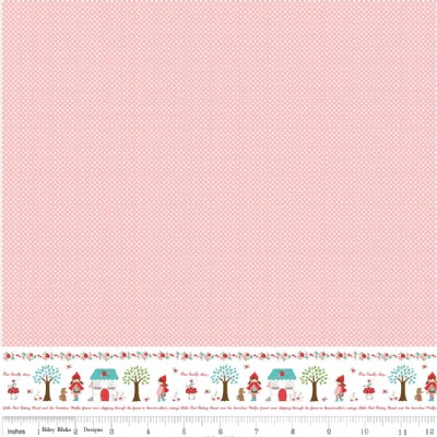 Riley Blake Designs - Little Red Riding Hood - Border in Pink