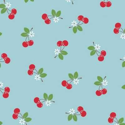 Riley Blake Designs - Sew Cherry - Cherries in Blue