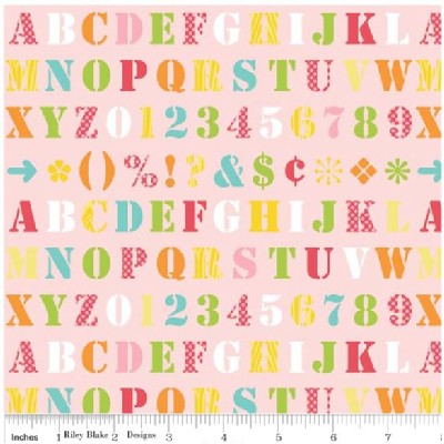 Riley Blake Designs - Simply Sweet - Alphabets in Pink