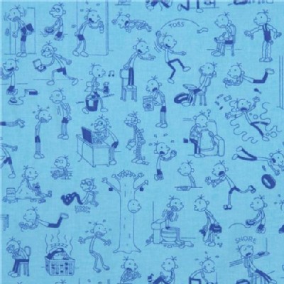 Robert Kaufman Fabrics - RK Kids - Diary of a Wimpy Kid Toss in Blue