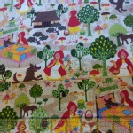 Trans Pacific Textiles - TPT - Little Red and Wolf in Beige