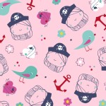 Windham Fabrics - Ahoy Matey - Pirate Girl in Pink