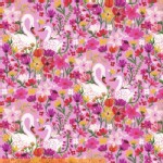 Windham Fabrics - Windham Collection - Swans in Pink